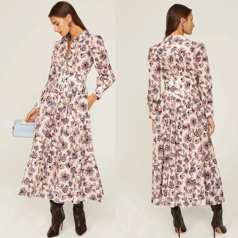 Derek Lam 10 Crosby Eleanor Shirt Dress Size 2 Cottagecore Farmhouse Floral